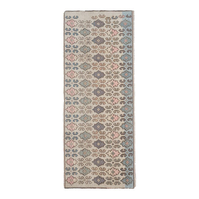 Vintage Short Turkish Oushak Rug Runner 2'6''x6'1''