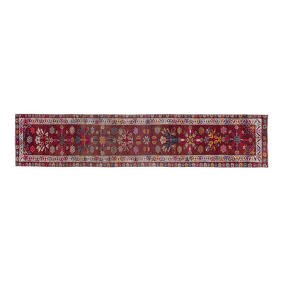 1960s Vintage Turkish Hand-Knotted Herki Runner - Hallway Carpet 2'6'' X 11'11''