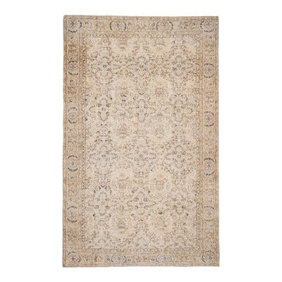 Native Turkish Rug, Soft Muted Color Oushak Rug, Living Room Rug 6'2" X 9'10"