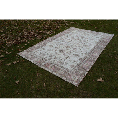 Vintage Turkish Oushak Accent Rug in Warm Soft Muted Color 6'5" X 10'