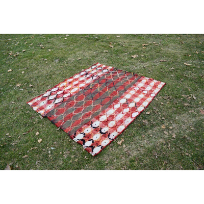 Vintage Tribal Nomadic Handmade Tulu Moroccan Style Vintage Turkish Rug 4'8'' X