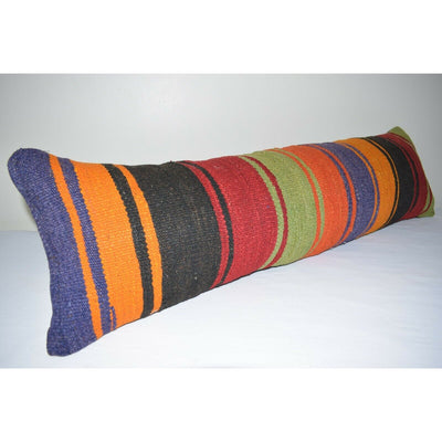 12" X 40" Bohemian Bedding Kilim Pillow Cover,Animal Pattern Woven Bed Pillow