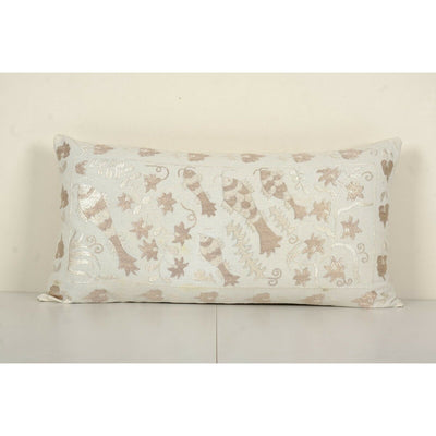 Suzani Animal Pillow Cover, Ethnic Uzbek Fish and Floral Motifs Bedding Cushion