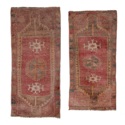 Traditional Handwoven Oushak Yastik Door Mat 1'7" x 3'6"