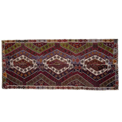 Vintage Central Anatolian Turkish Kayseri Kilim Rug 5'8" X 13'3"