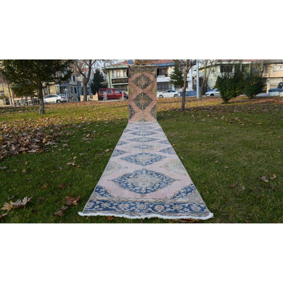 Vintage Turkish Oushak Extra Long Runner With Modern Style 2'10"X23'5"