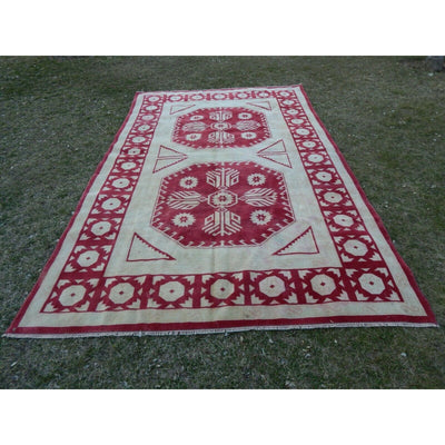 Traditional Turkish Oushak Gallery Carpet, Farmhouse Kitchen Rg 6'6'' x 10'2''