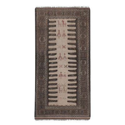 Vintage Turkish Animal Pictorial Sumac Rug 3'3'' x 5'11''