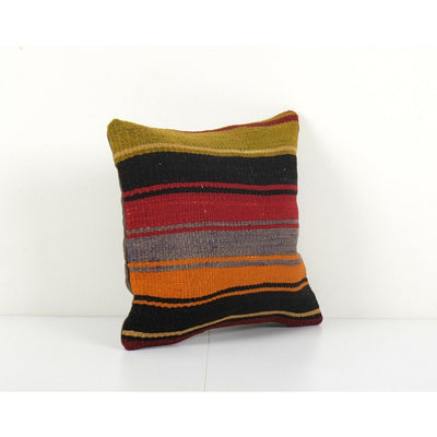 Vintage Striped Turkish Kilim Pillow