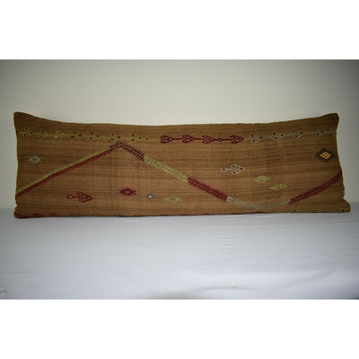 16'' X 47'' Queen Boho Woven Bedding Kilim Pillow Cover, King Long Bed Cushion