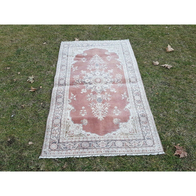 Distressed Turkish Red Small Rug 3'1" X 5'1"