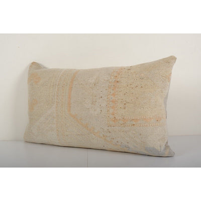 Anatolian Bedding Rug Pillow, Lumbar Pillow Cover, Ethnic Handmade Cushion