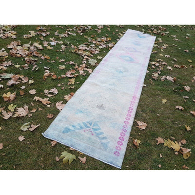 Hand-Knotted Turkish Kurdish Runner Herki Rug Tribal Long Runner 2'7" X 13'1"