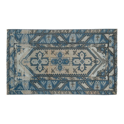 Hand Knotted Turkish Oushak Carpet with Muted 'Washed Out Color 3'5" X 5'9"
