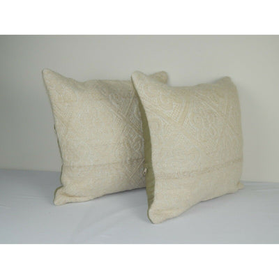 Set of 2 Pillow Covers, White Color Kilim Cushion
