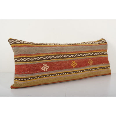 Red Wool Bedding Pillow Cases Fashioned Out of Mid-20th Century Anatolian Kilim