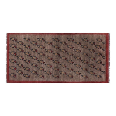 Vintage Organic Wool Turkish Tulu Rug 3'7'' X 6'11''