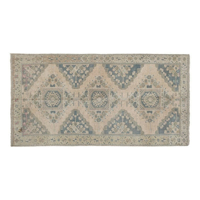 Southwest Wool Rug, Blue and Apricot Oriental Turkey Oushak Rug 4'8" X 8'8"
