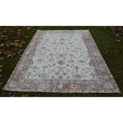 Vintage Turkish Oushak Accent Rug in Warm Soft Muted Color 6'5" X 10'