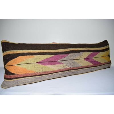 16" X 48" Vintage Decorative Turkish Kilim Oriental Rug Pillow