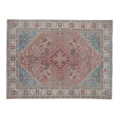 Vintage Unusual Faded Turkish Oushak Rug - Dining Room Carpet 4'9" X 6'4"