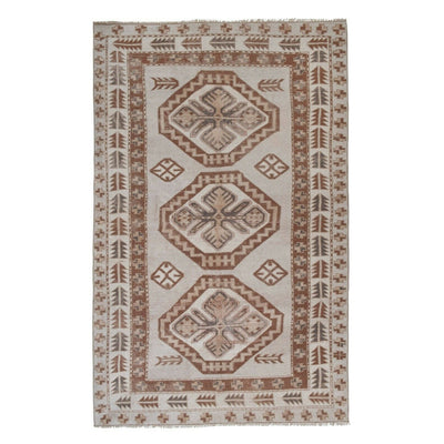 Vintage Large Turkish Kars Rug - Dining Room 4'9" X 7'9"