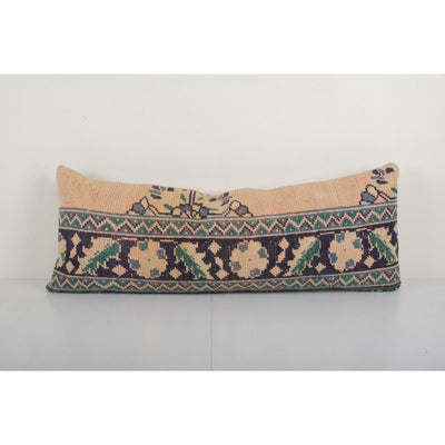 Handmade Extra Long Rectangular Wool Carpet Rug Pillow cover, Bed Rug Cushion