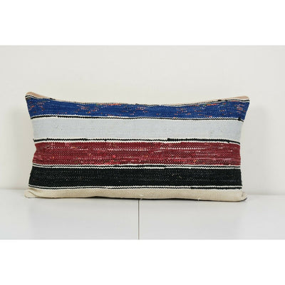 Oriental Boho pillow Kilim pillow cover Chair pillow Small 14" x 26"