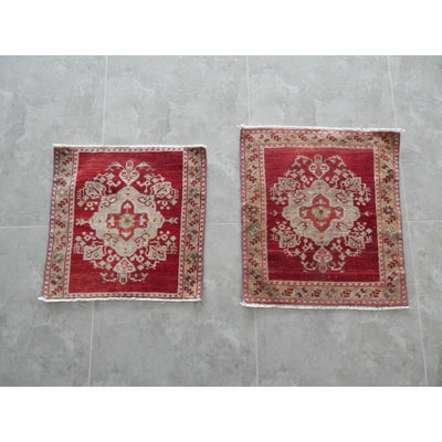 1970s Vintage Miniature Turkish Rugs - a Pair