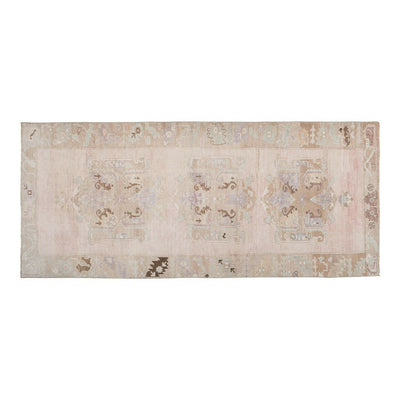Muted Turkish Karapinar Runner Rug - Long Hallway Carpet 5'1" X 12'2"