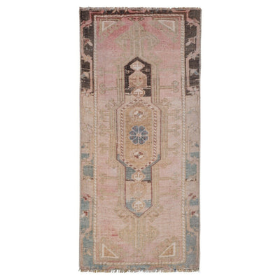 Distressed Small Turkish Oushak Rug - Doormat 1'8" X 3'4"