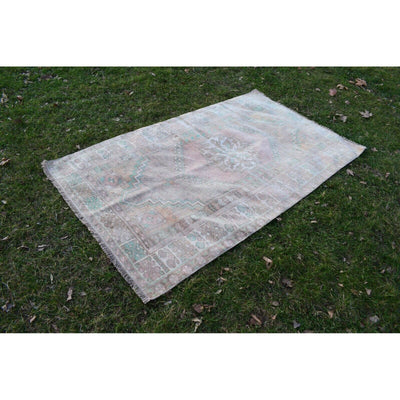 Vintage Faded Turkish Oushak Carpet Rug 3'6" X 6'3"