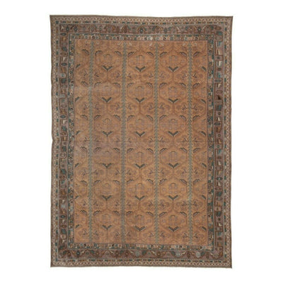 Vintage Oversize Turkish Oushak Rug With Floral Border 7'11'' X 11'1''