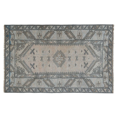Distressed Turkish Oushak Milas Rug 3'11" X 6'3"