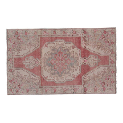 Mid Century Flatweave Large Overdyed Oriental Turkey Oushak Rug 4'11'' x 7'3''"