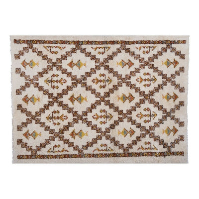 Mid 20th Century Moroccan Unusual Shaggy Tulu Rug 5'6" X 7'9"