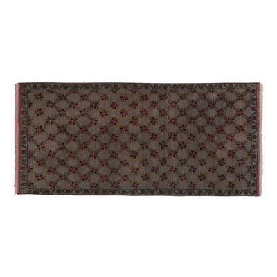 Angora Wool Medium Sized Mocha Color Turkish Shaggy Rug 3.8 x 8 Ft