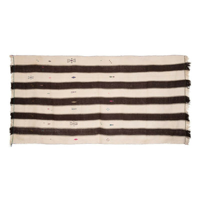 Vintage Turkish Hemp Kilim Rug 5'10" X 11'4"