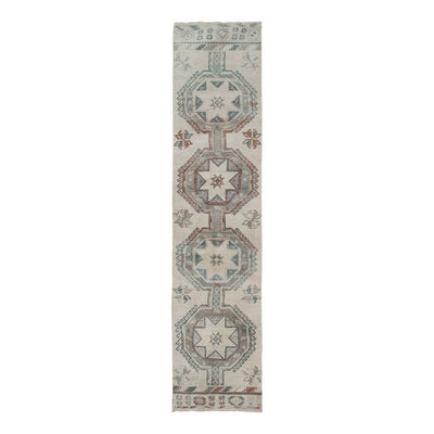 Hand-Knotted Kurdish Runner Rug - Tribal Long Runner Rug 2'10" X 12'10"