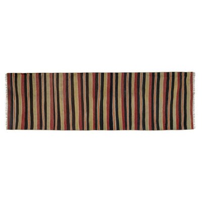 Vintage Colorful Striped Turkish Kilim Runner 2'6" X 8'