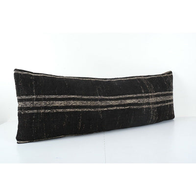 Goat Hair Organic Long Bedding Kilim Pillow Cover, Tribal Ethnic Pillow