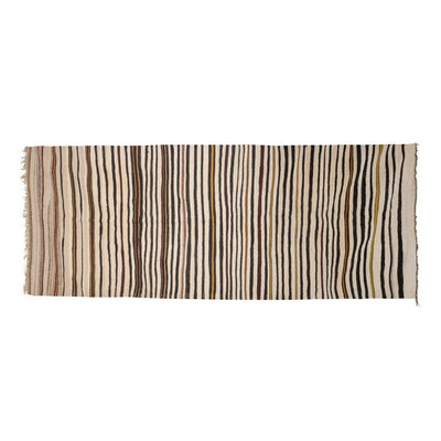 Vintage Striped Turkish Hemp Kilim Runner 4'8" X 11'6"