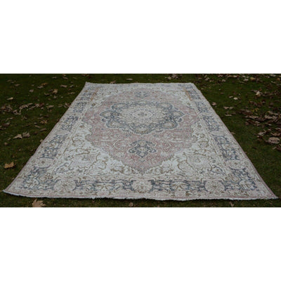 1960s Vintage Oversize Oushak Rug with Rich Border 6'11" X 10'6"