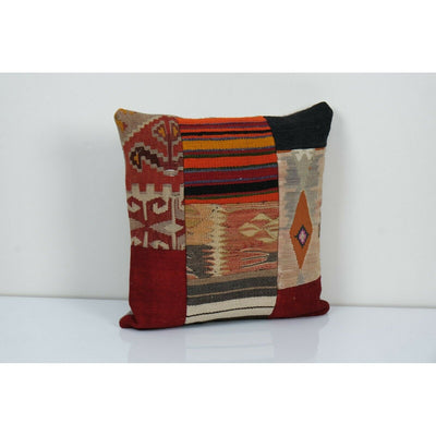 20" x 20" Kilim Lumbar, Boho Sham Cover