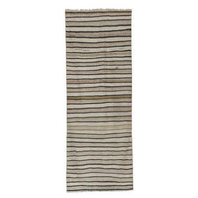 Vintage Soft Natural Color Hallway Kilim Runner Rug 3'7'' x 9'3''