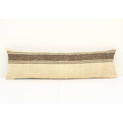 12" x 40" Bohemian Bedding Wool Kilim Pillow Cover Handmade Hippie Bed Pillow