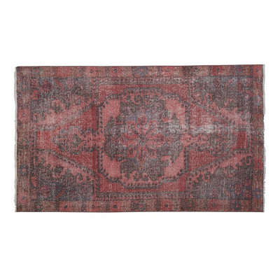 Decorative Soft Colors Rug, Overdyed Flat Weave Handmade Rug 4'1'' x 6'7''