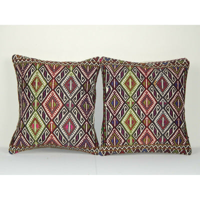 Turkısh kilim,pillow handwoven,pillow 16" x 16"