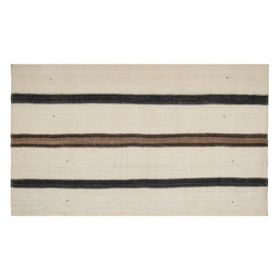 1970s Turkish Organic Hemp Sisal Kilim Rug 6'11" X 11'5"