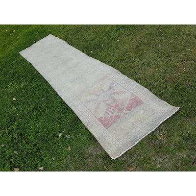 Mid 20th Century Faded Vintage Herki Runner - Designer Carpet